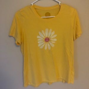 yellow sunflower life is good tee shirt